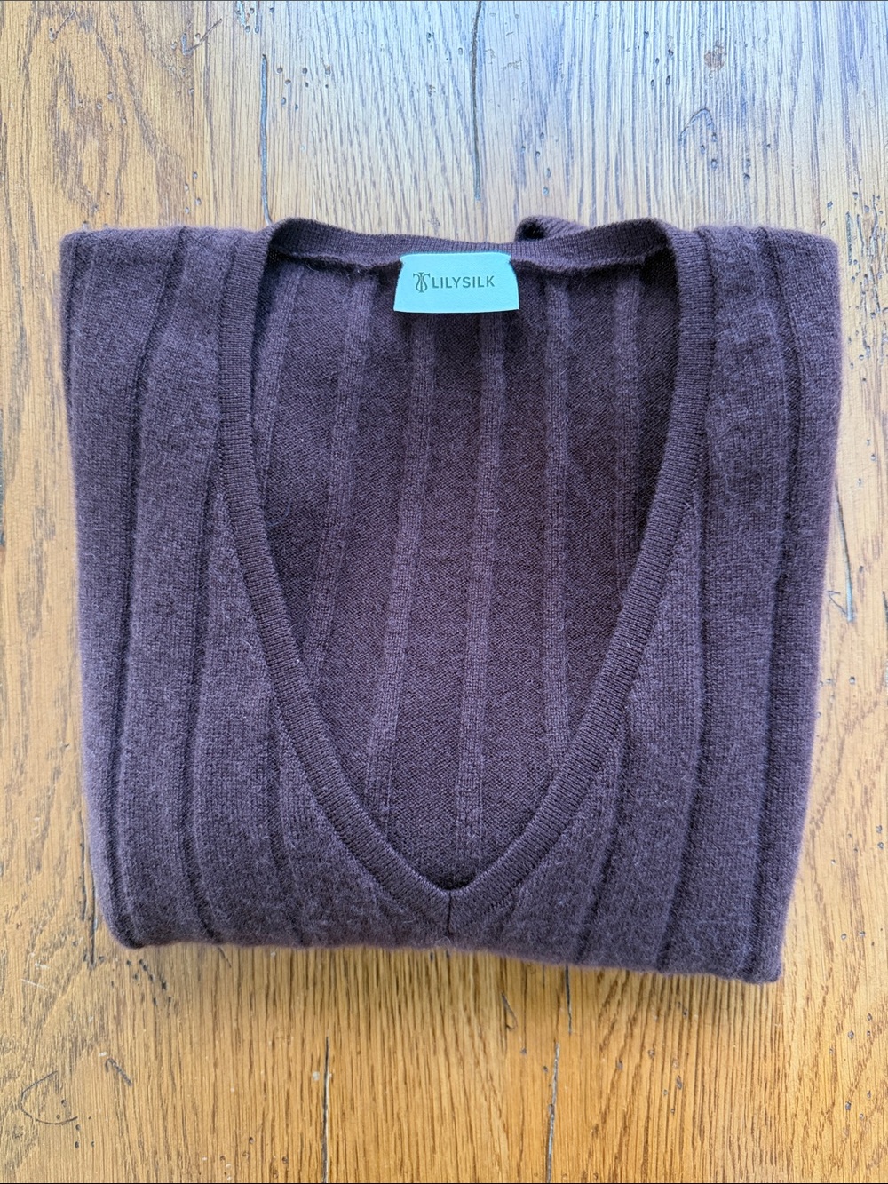 LILYSILK Cashmere V Neck Sweater